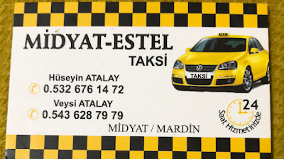 Midyat Estel Taksi Durağı Taksi 7/24 hizmet